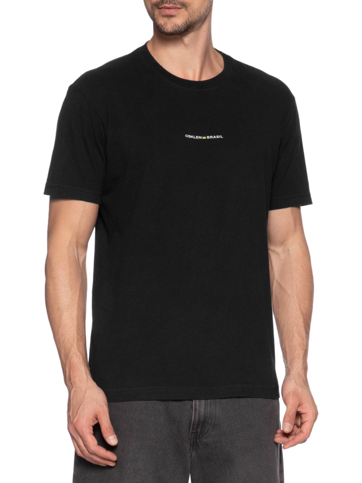 Camiseta Masculina Vintage Brasil Preto Osklen