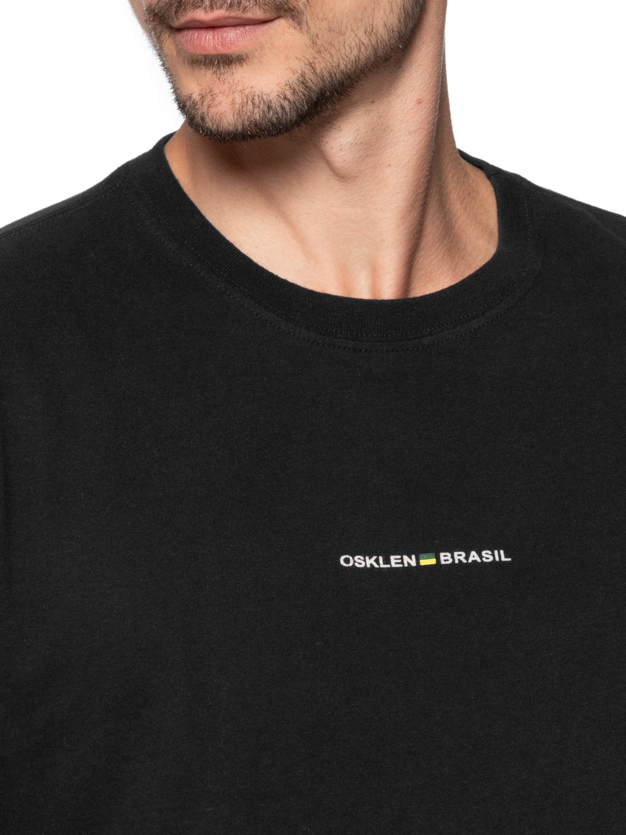 Camiseta Masculina Vintage Brasil Preto Osklen
