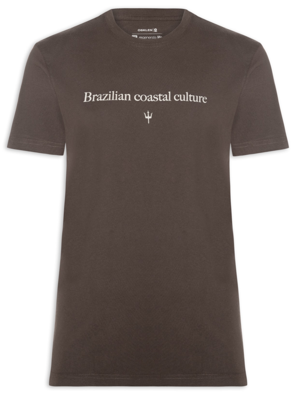 Camiseta Masculina Vintage Brazilian Coastal Manga Curta - Marrom