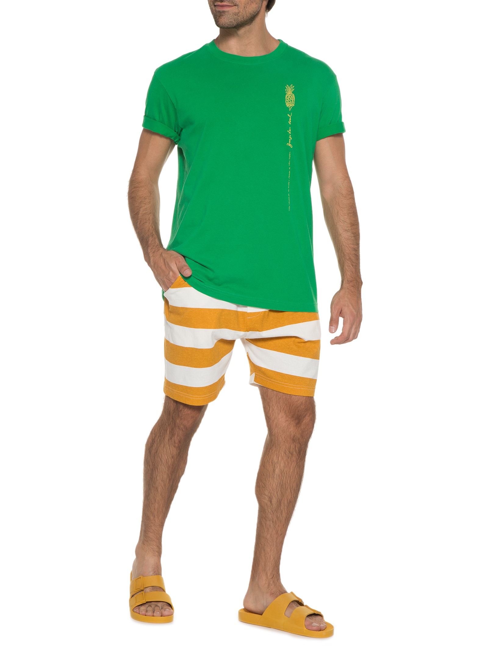 T-shirt Masculina Vintage Brazilian Soul - Osklen - Verde