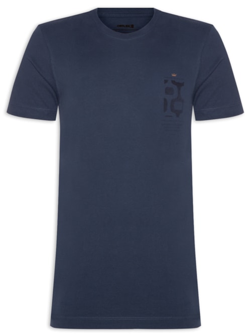Camiseta Masculina Vintage Calcadao Manga Curta - Azul
