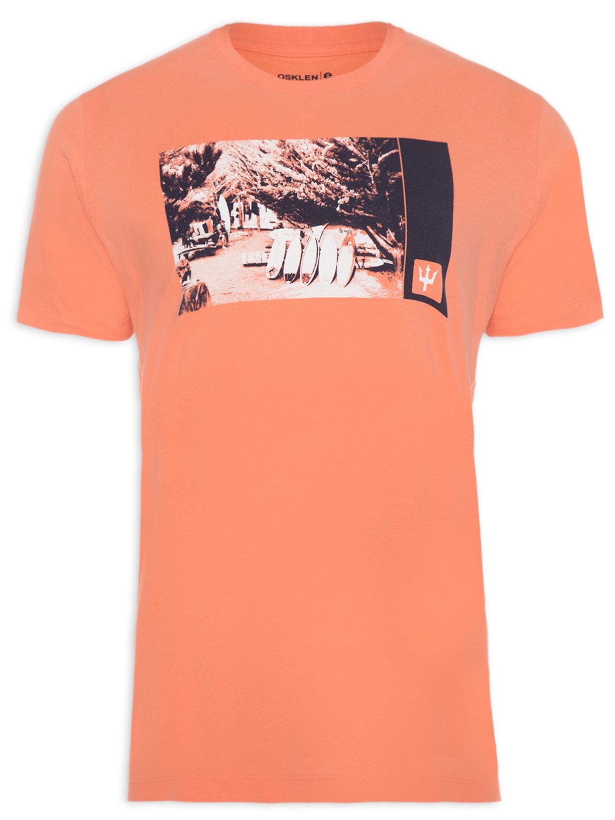 Camiseta Masculina Vintage Camping - Laranja