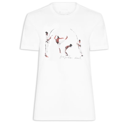 Camiseta Masculina Vintage Capoeira Manga Curta - Branco