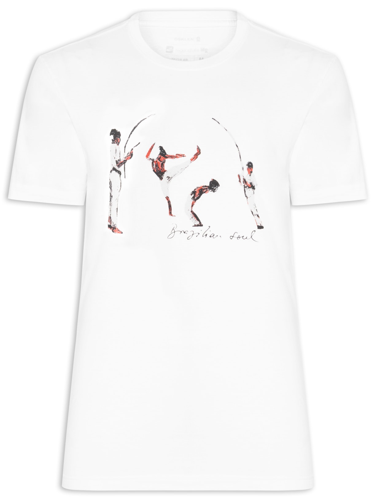 Camiseta Masculina Vintage Capoeira Manga Curta - Branco