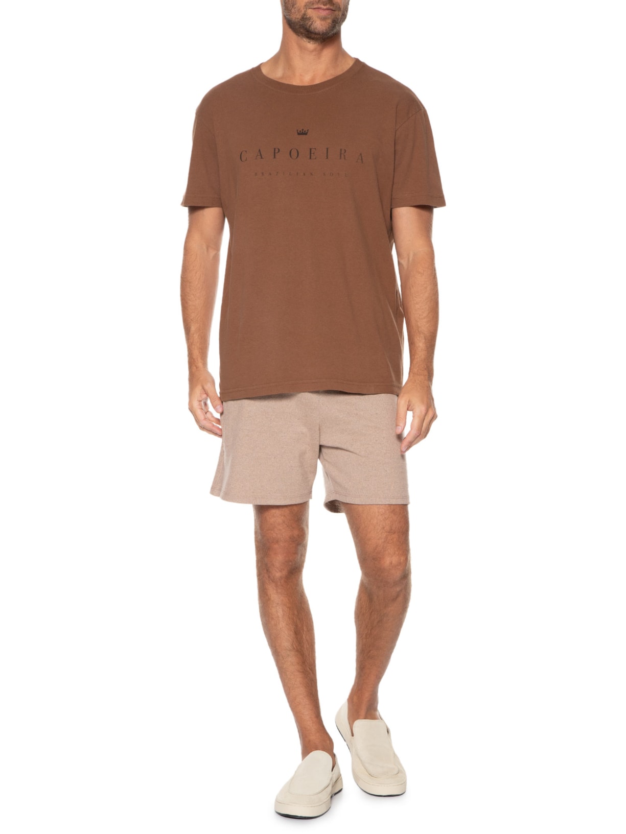 Camiseta Masculina Vintage Capoeira Marrom Osklen