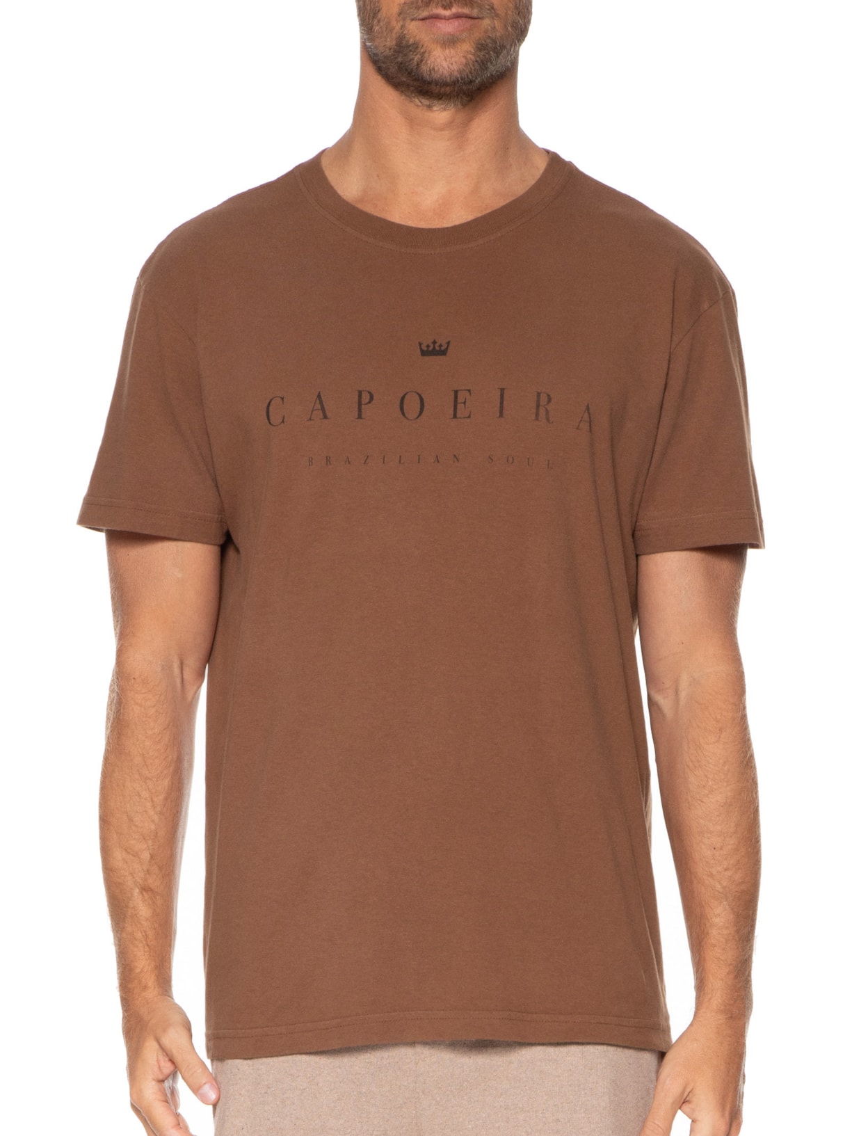 Camiseta Masculina Vintage Capoeira Marrom Osklen