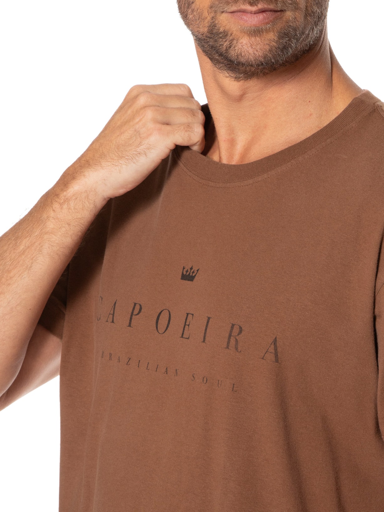 Camiseta Masculina Vintage Capoeira Marrom Osklen