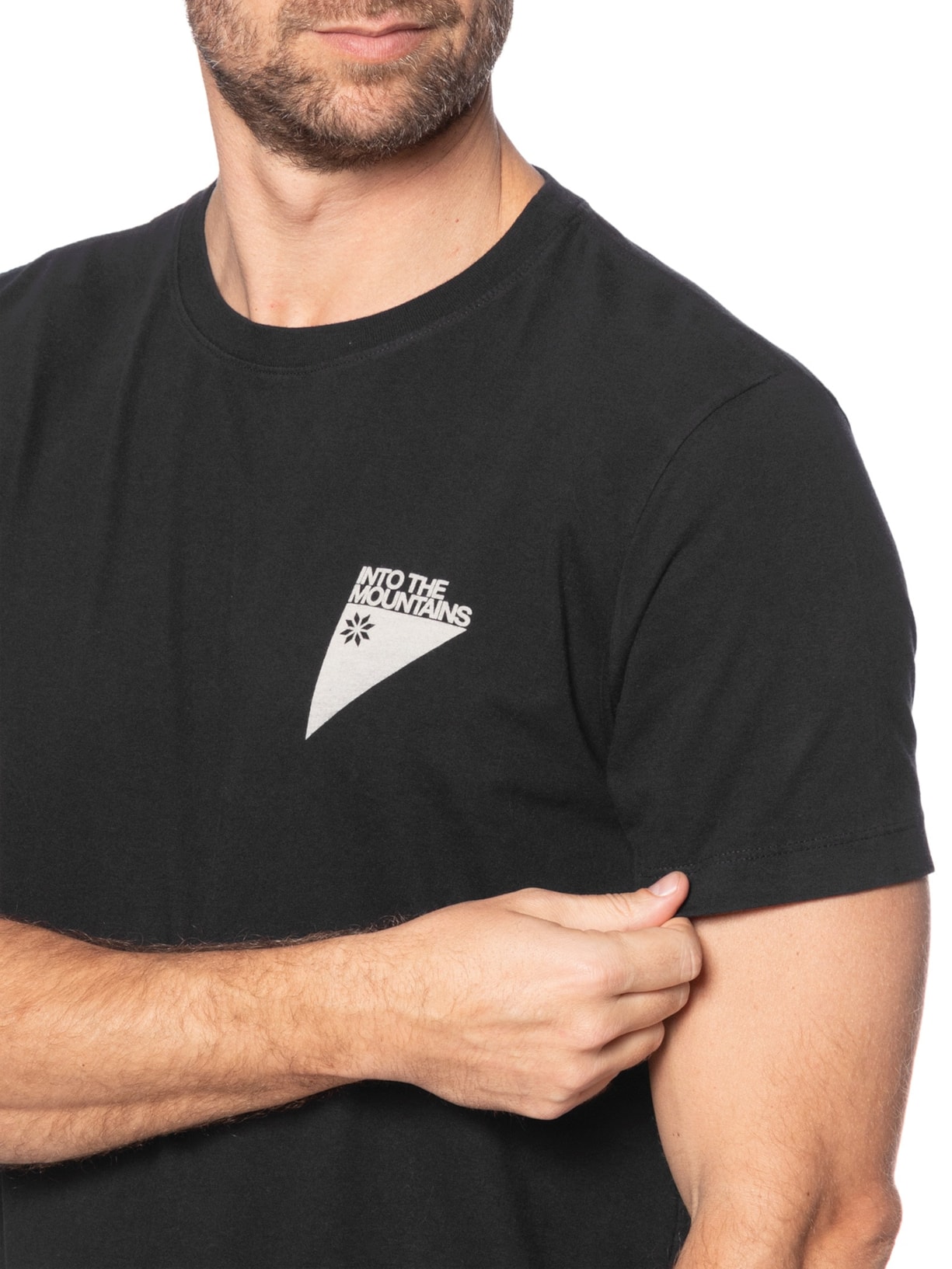 Camiseta Masculina Vintage Carimbo Mountains Preto Osklen