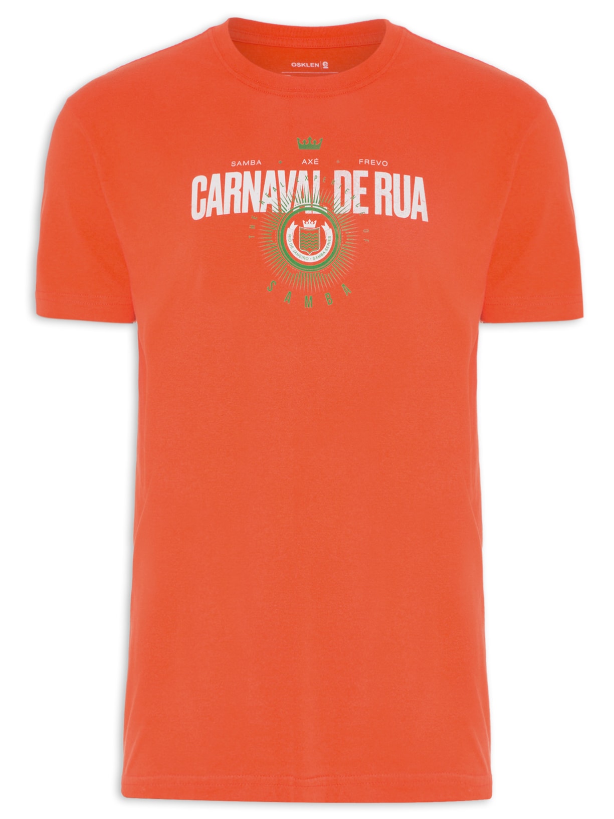 Camiseta Masculina Vintage Carnaval De Rua - Laranja