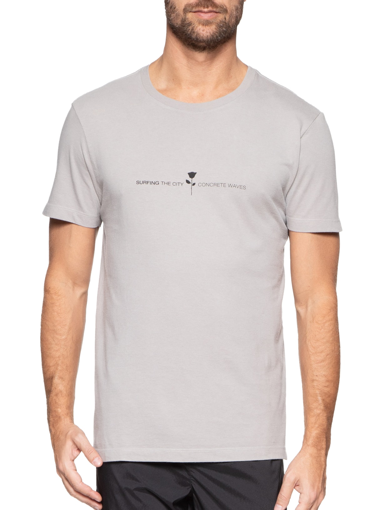 Camiseta Masculina Vintage Concrete Waves Cinza Osklen