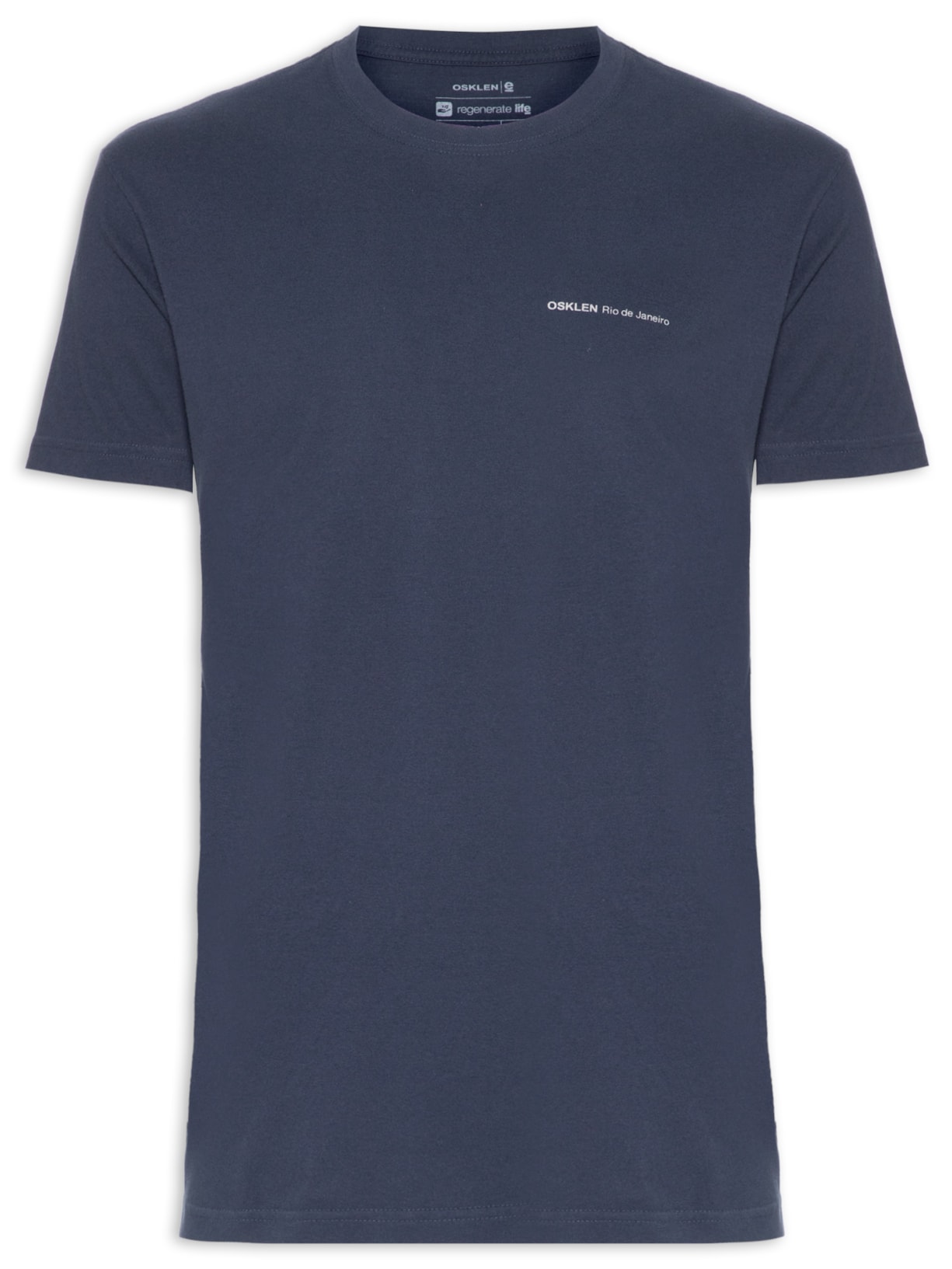 Camiseta Masculina Vintage Coqueiros Analógicos Manga Curta Azul Osklen