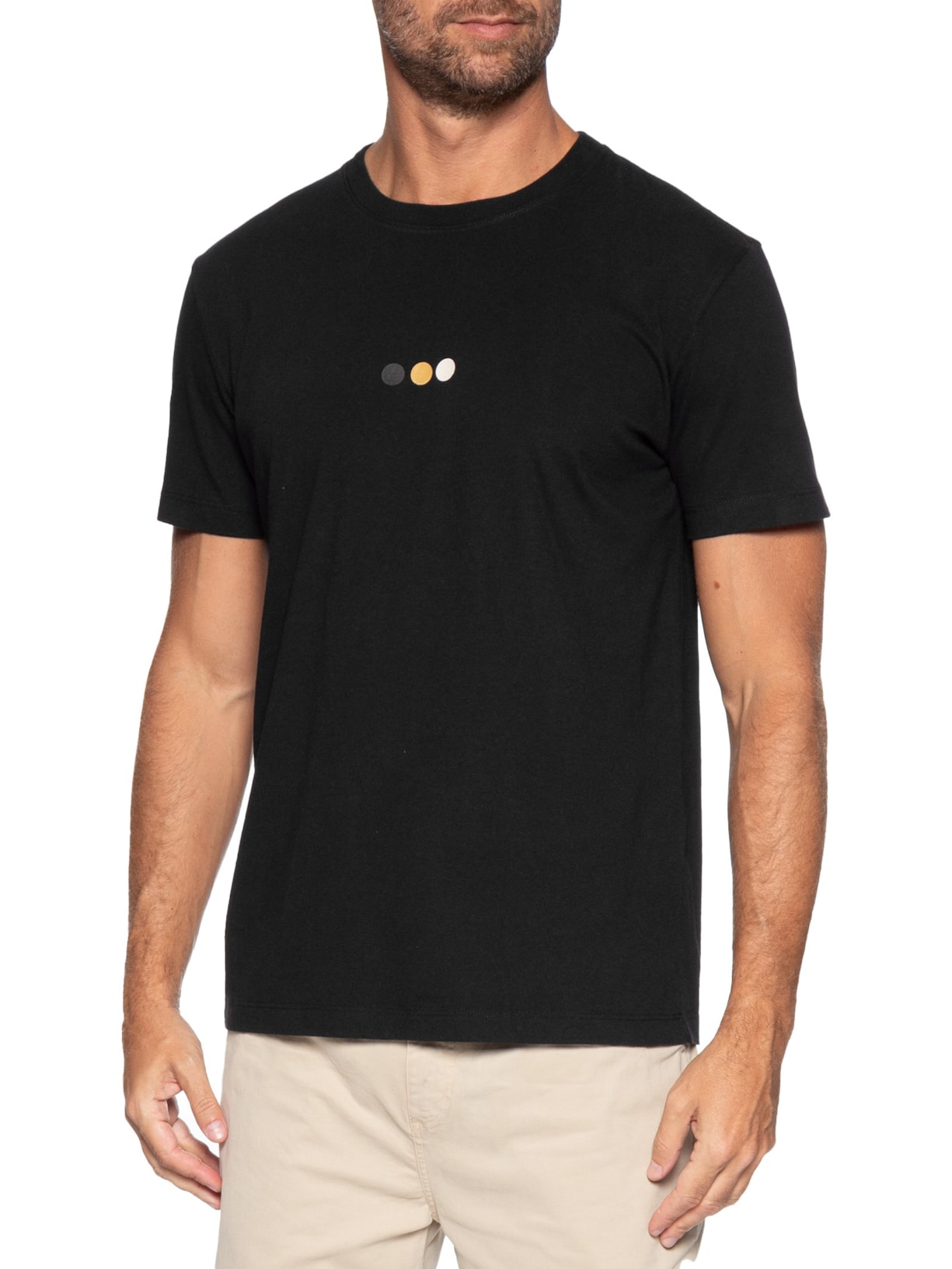 Camiseta Masculina Vintage Dots Preto Osklen