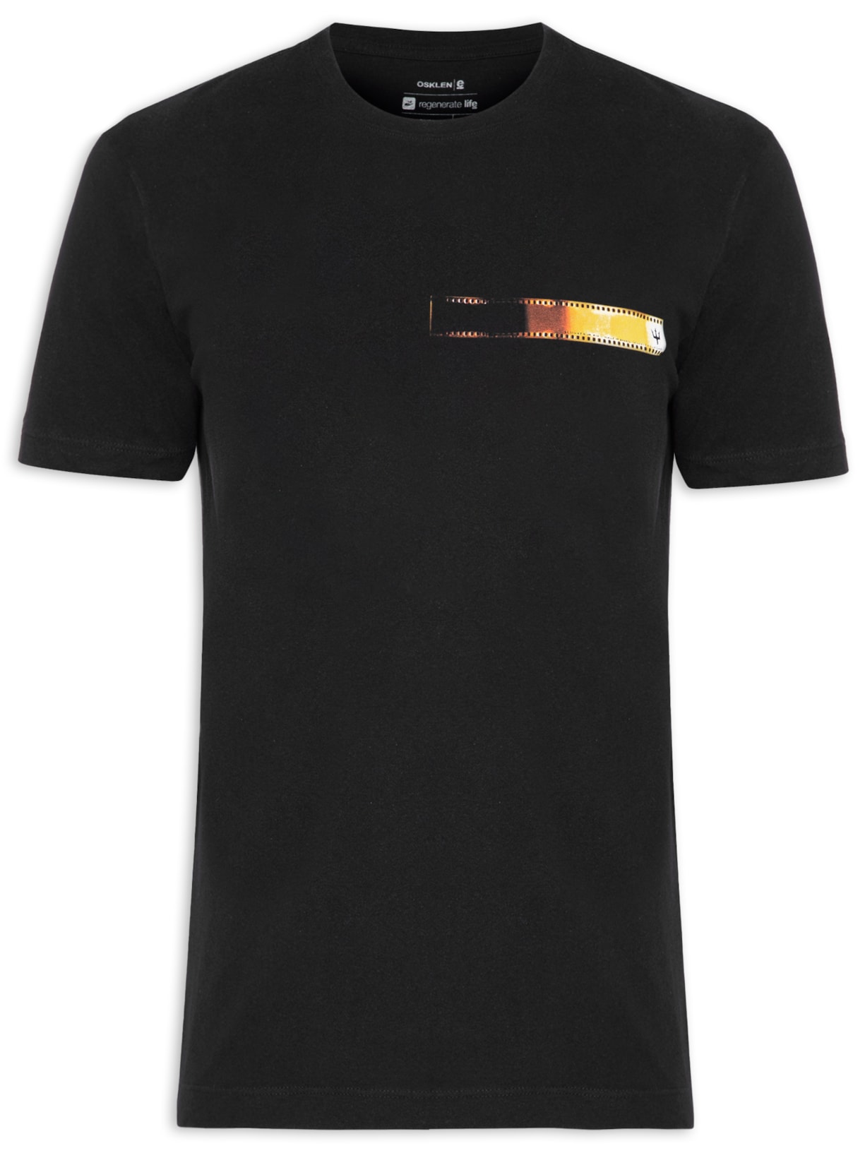 Camiseta Masculina Vintage Film Strip - Preto