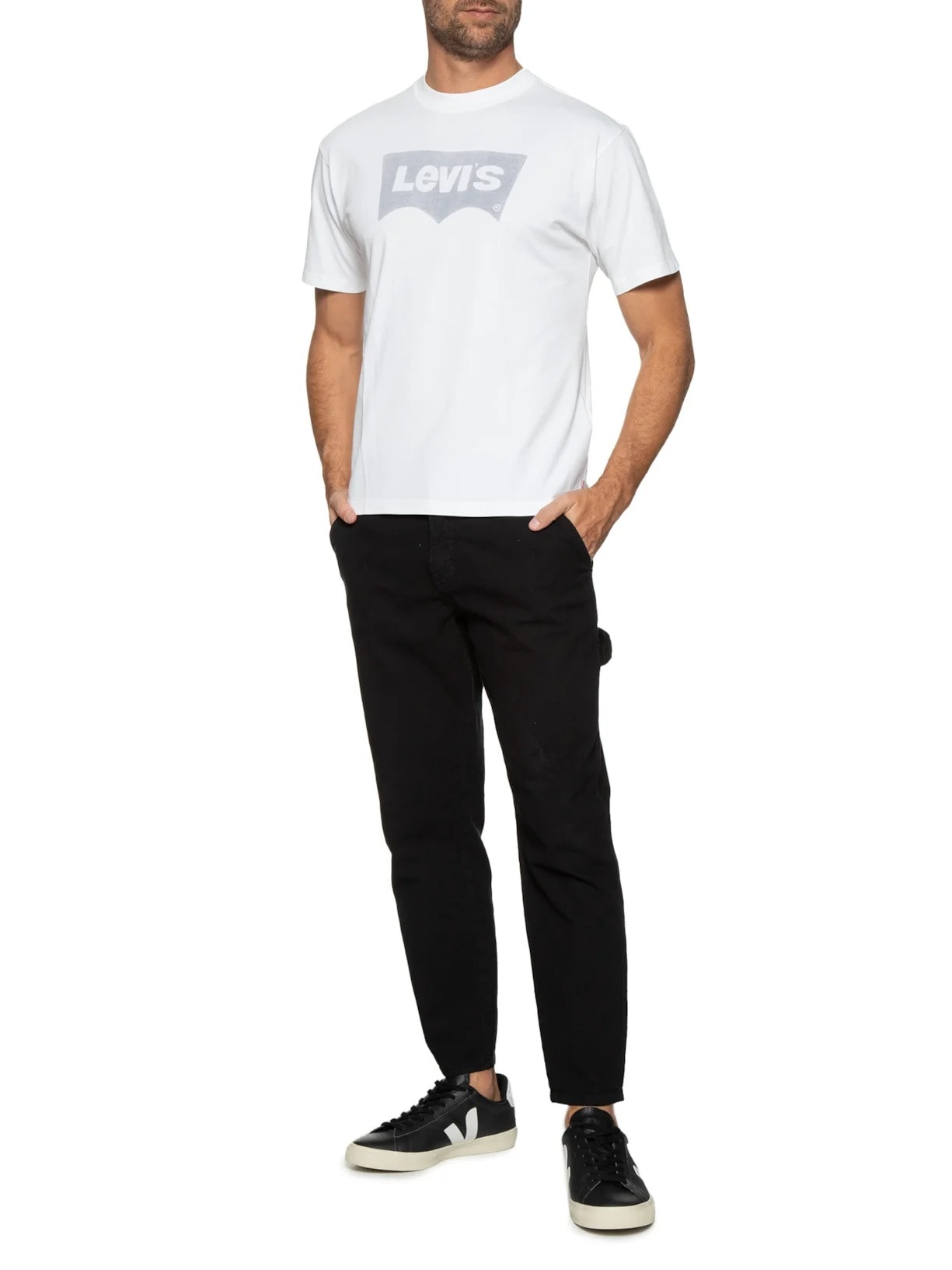 Camiseta Masculina Vintage Fit Graphic Branco Levi's