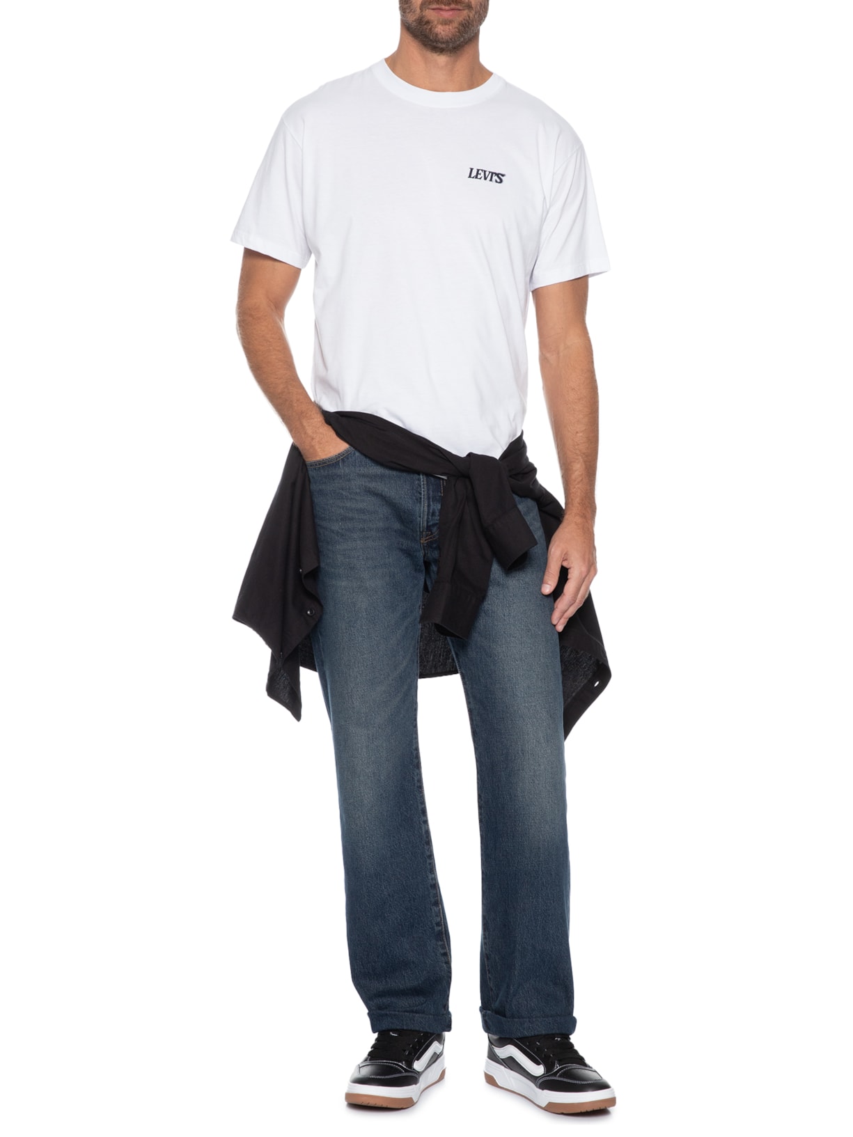 Camiseta Masculina Vintage Fit Graphic Branco Levi's