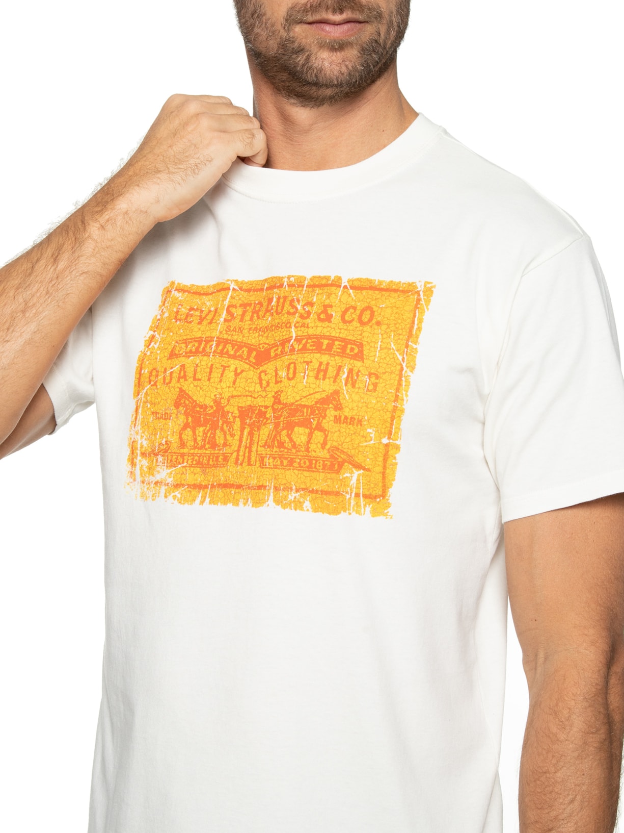 Camiseta Masculina Vintage Fit Graphic Off White Levi's