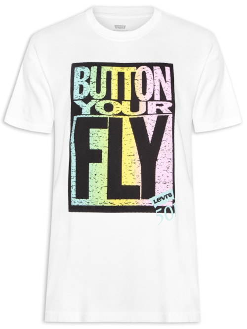 Camiseta Masculina Vintage Fit Graphic Tee - Branco