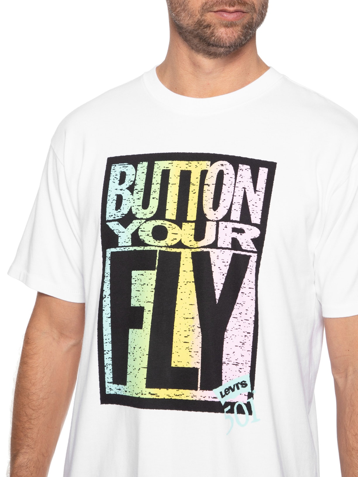 Camiseta Masculina Vintage Fit Graphic Tee Branco Levi's