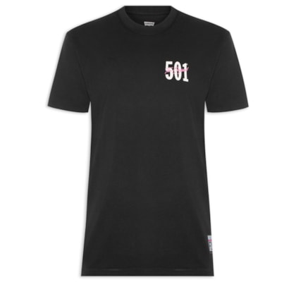 Camiseta Masculina Vintage Fit Graphic Tee - Preto