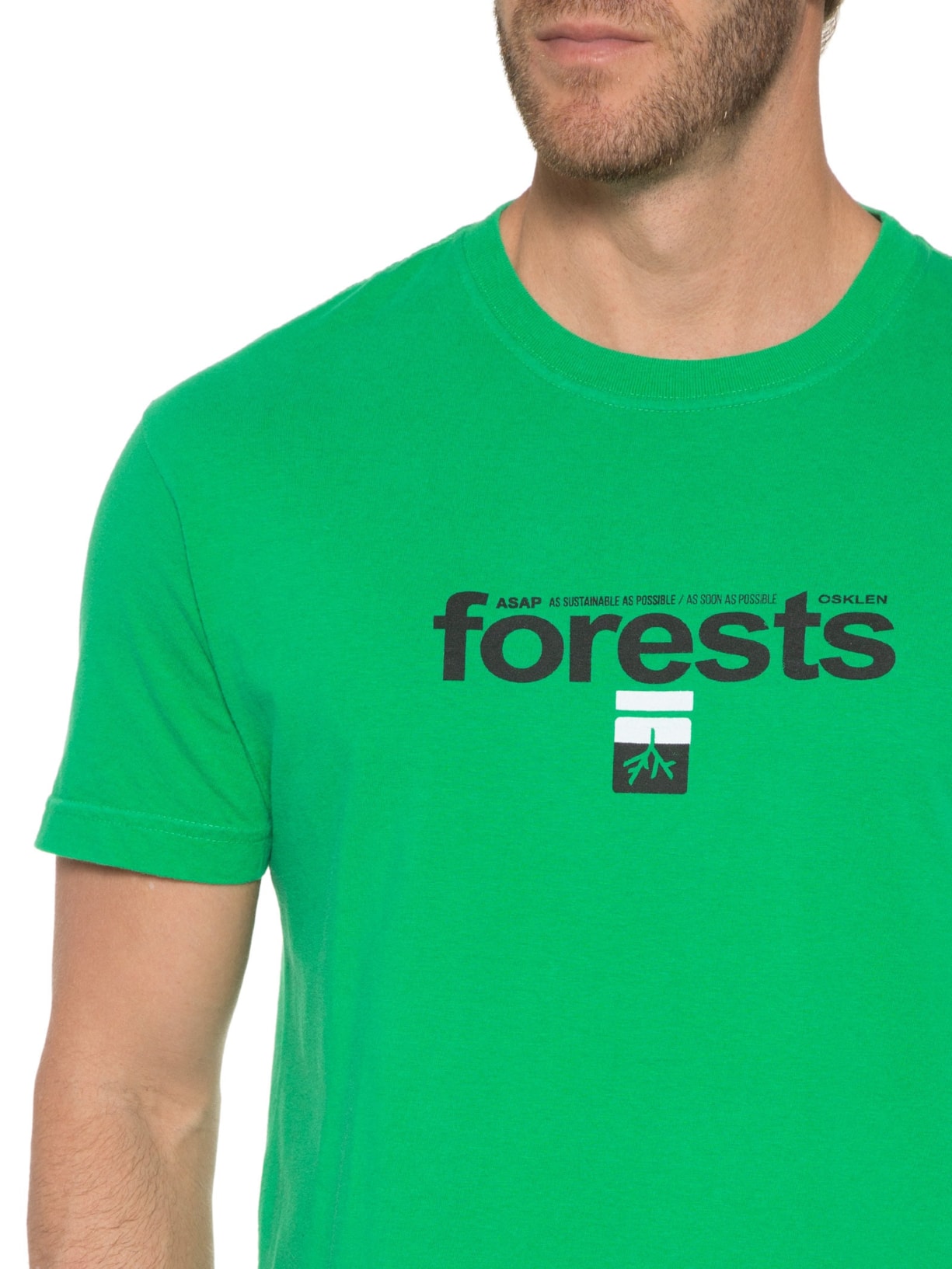 Camiseta Masculina Vintage Forests Roots Verde Osklen