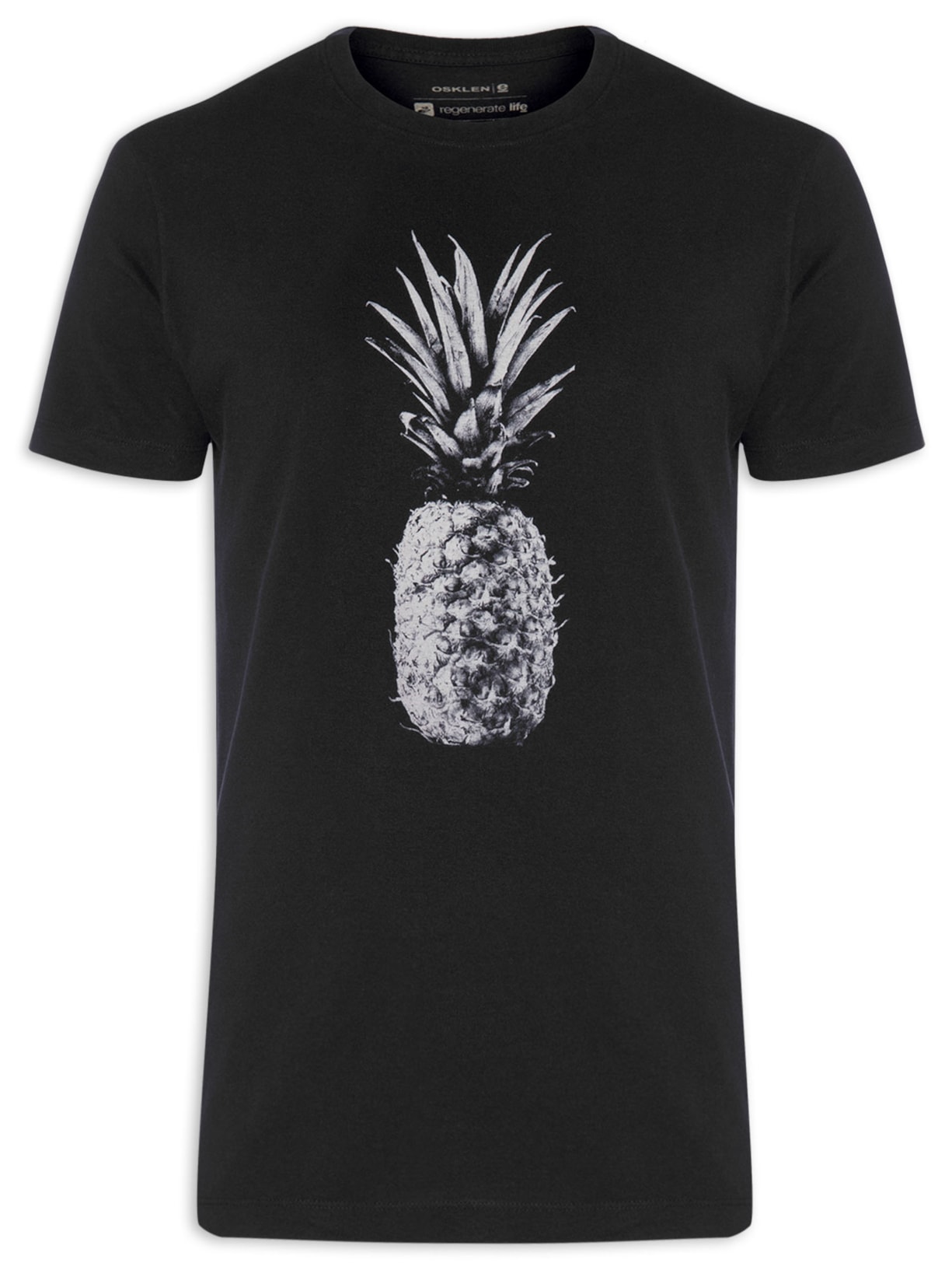 Camiseta Masculina Vintage Golden Pineapple - Preto