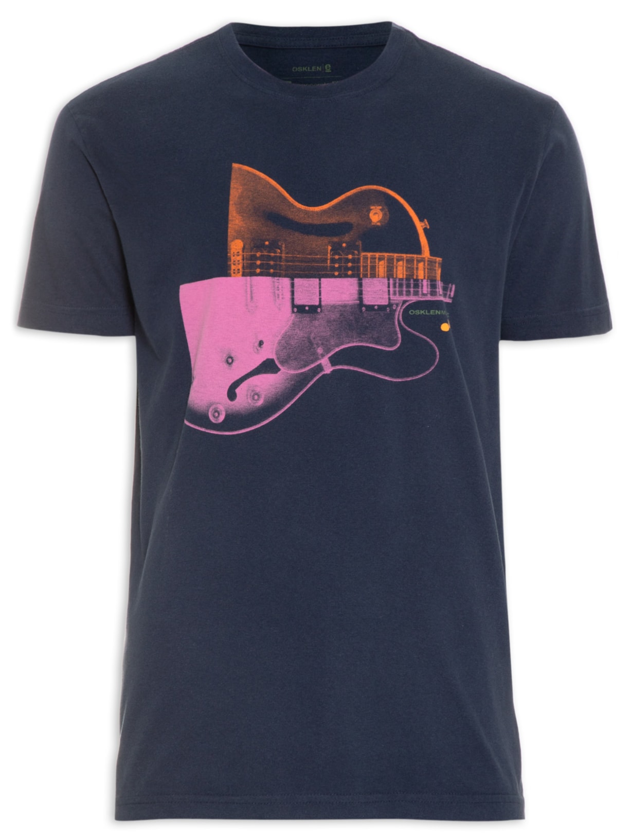 Camiseta Masculina Vintage Guitar Colors - Azul