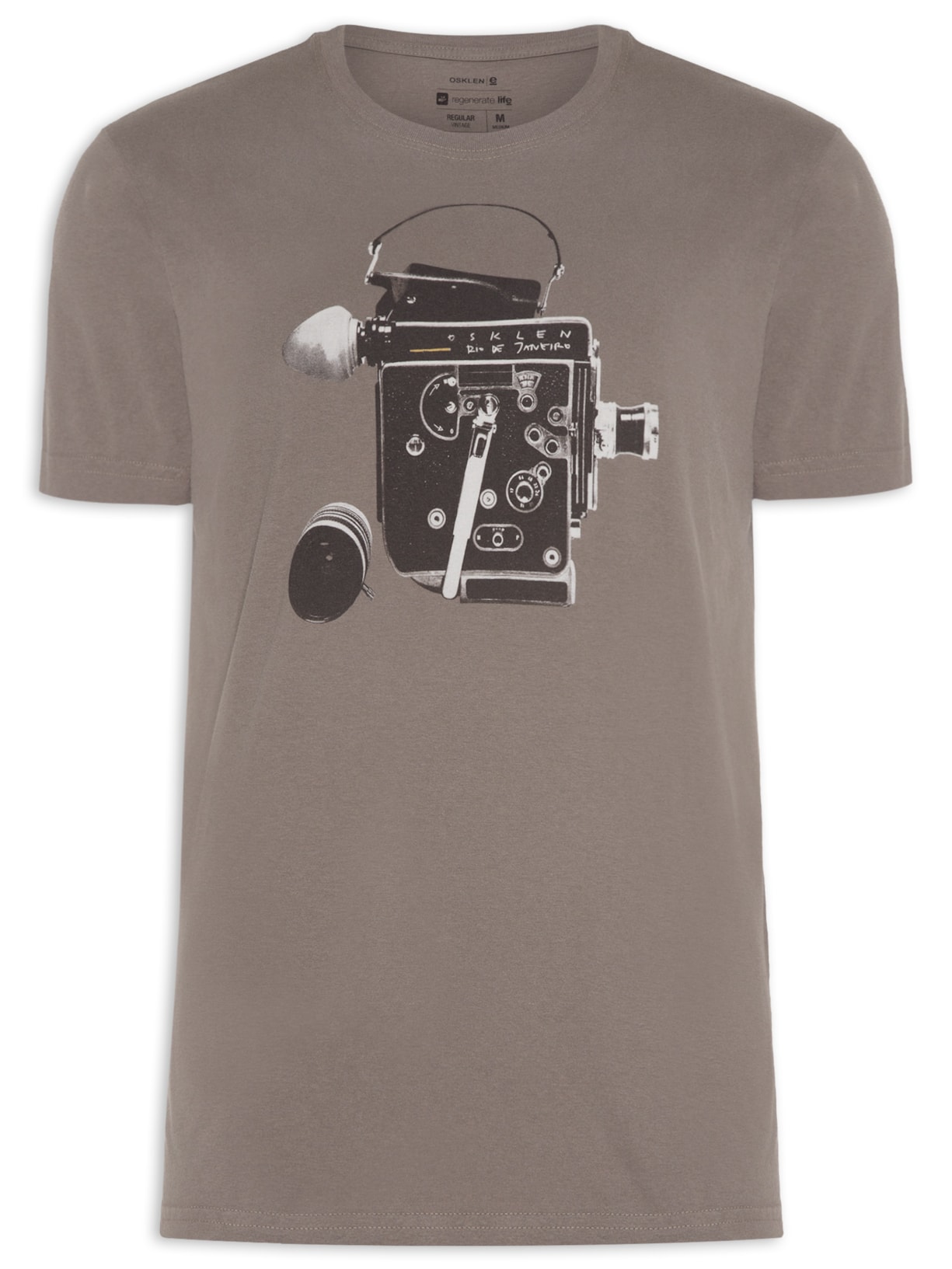 Camiseta Masculina Vintage H16 Cinza Osklen