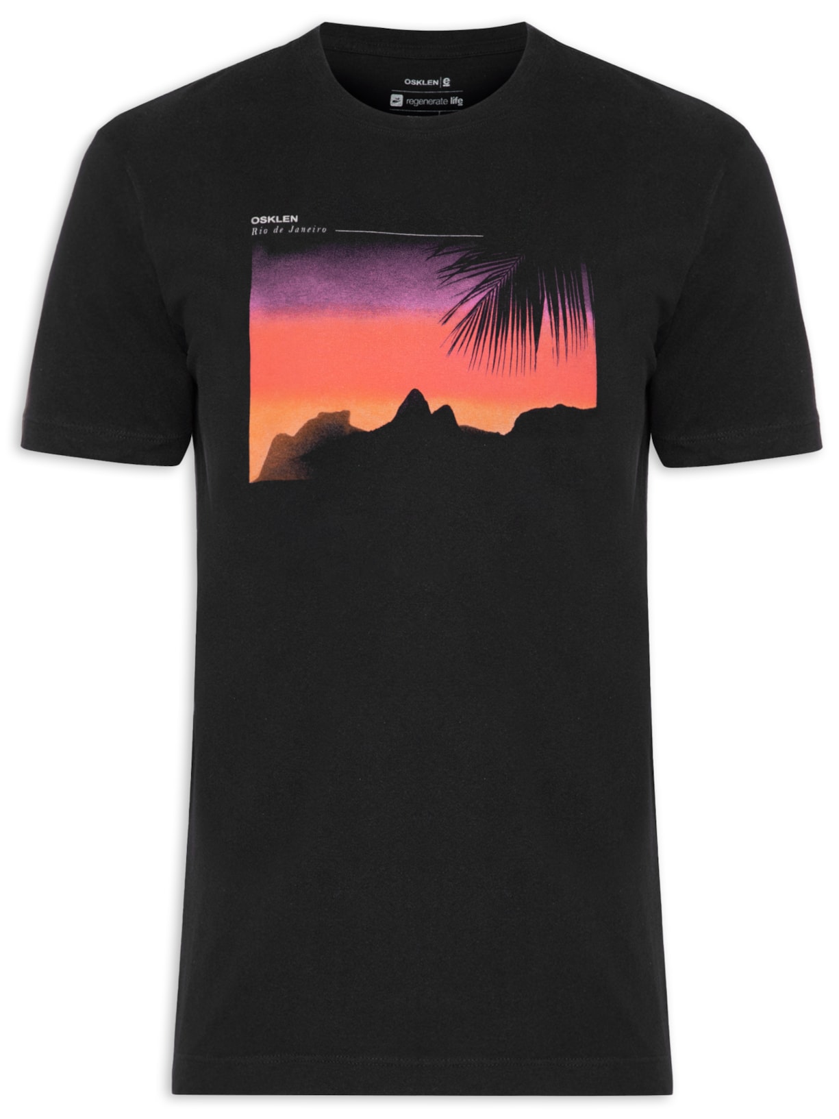 Camiseta Masculina Vintage Ipanema Sunset - Preto