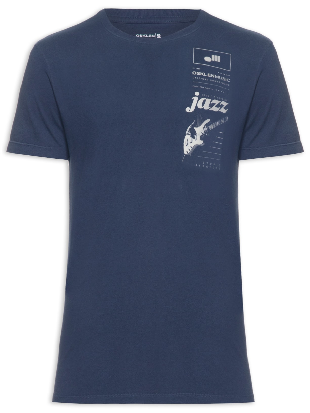 Camiseta Masculina Vintage Jazz Sessions - Azul
