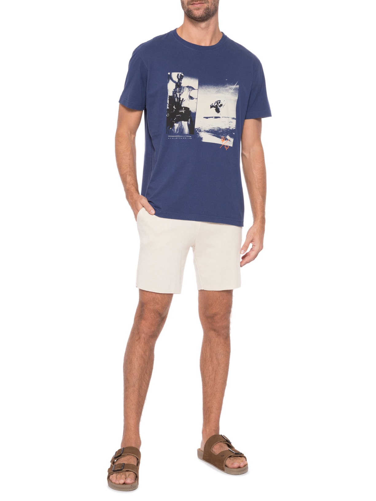 Camiseta Masculina Vintage Kite Azul Osklen