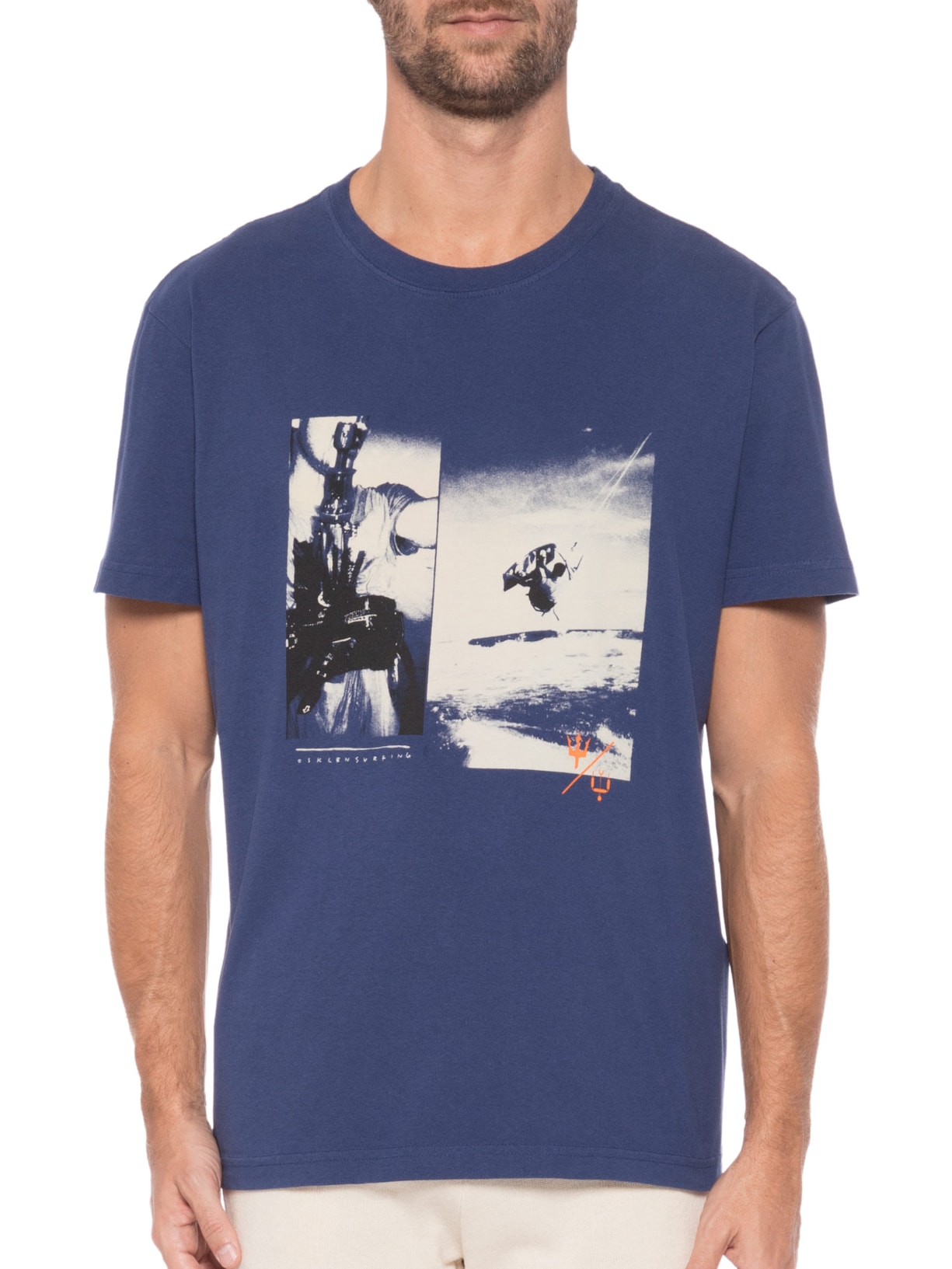 Camiseta Masculina Vintage Kite Azul Osklen