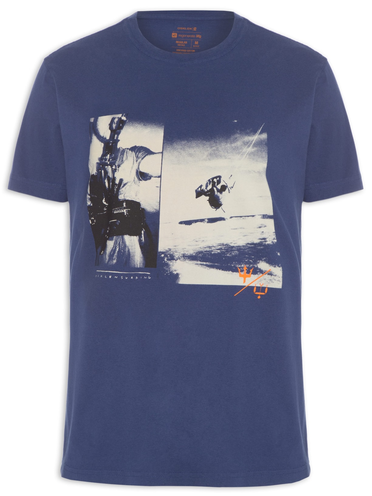 Camiseta Masculina Vintage Kite Azul Osklen