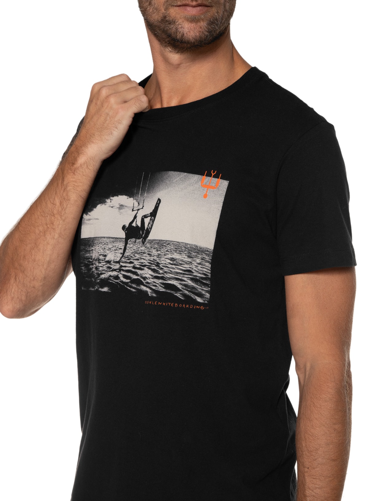 Camiseta Masculina Vintage Kite Preto Osklen