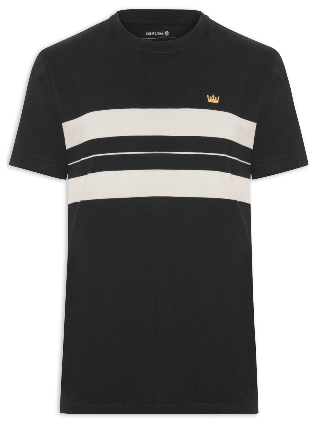Camiseta Masculina Vintage Listrado Pranchão Preto Osklen