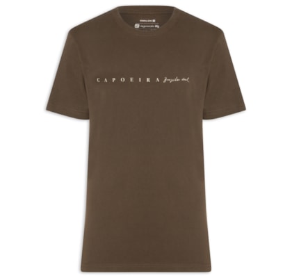 Camiseta Masculina Vintage Manga Curta Capoeira - Marrom