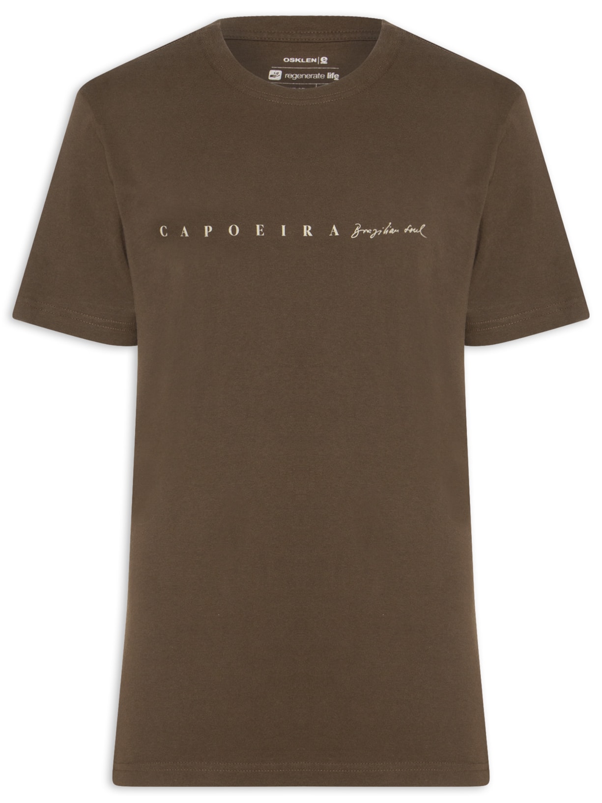 Camiseta Masculina Vintage Manga Curta Capoeira - Marrom