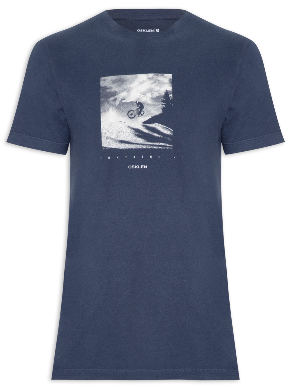 Camiseta Masculina Vintage Mountain Bike Minimal - Azul
