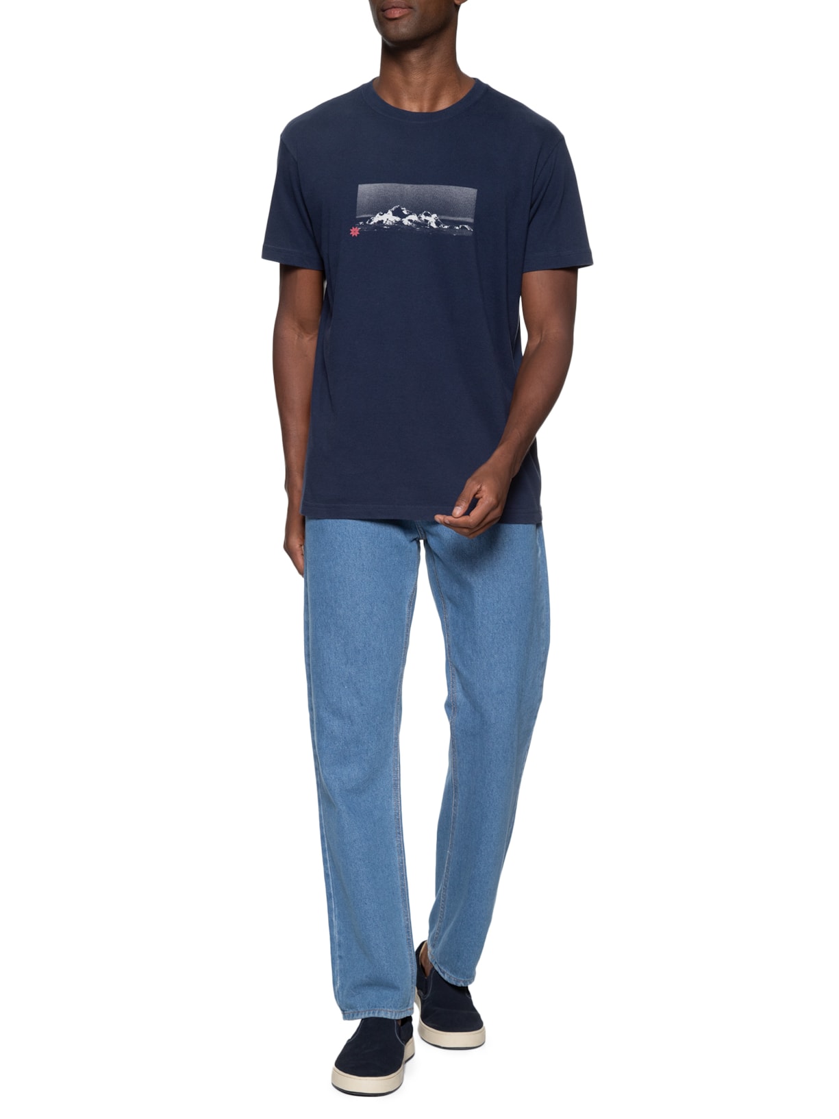 Camiseta Masculina Vintage Mountains Azul Osklen