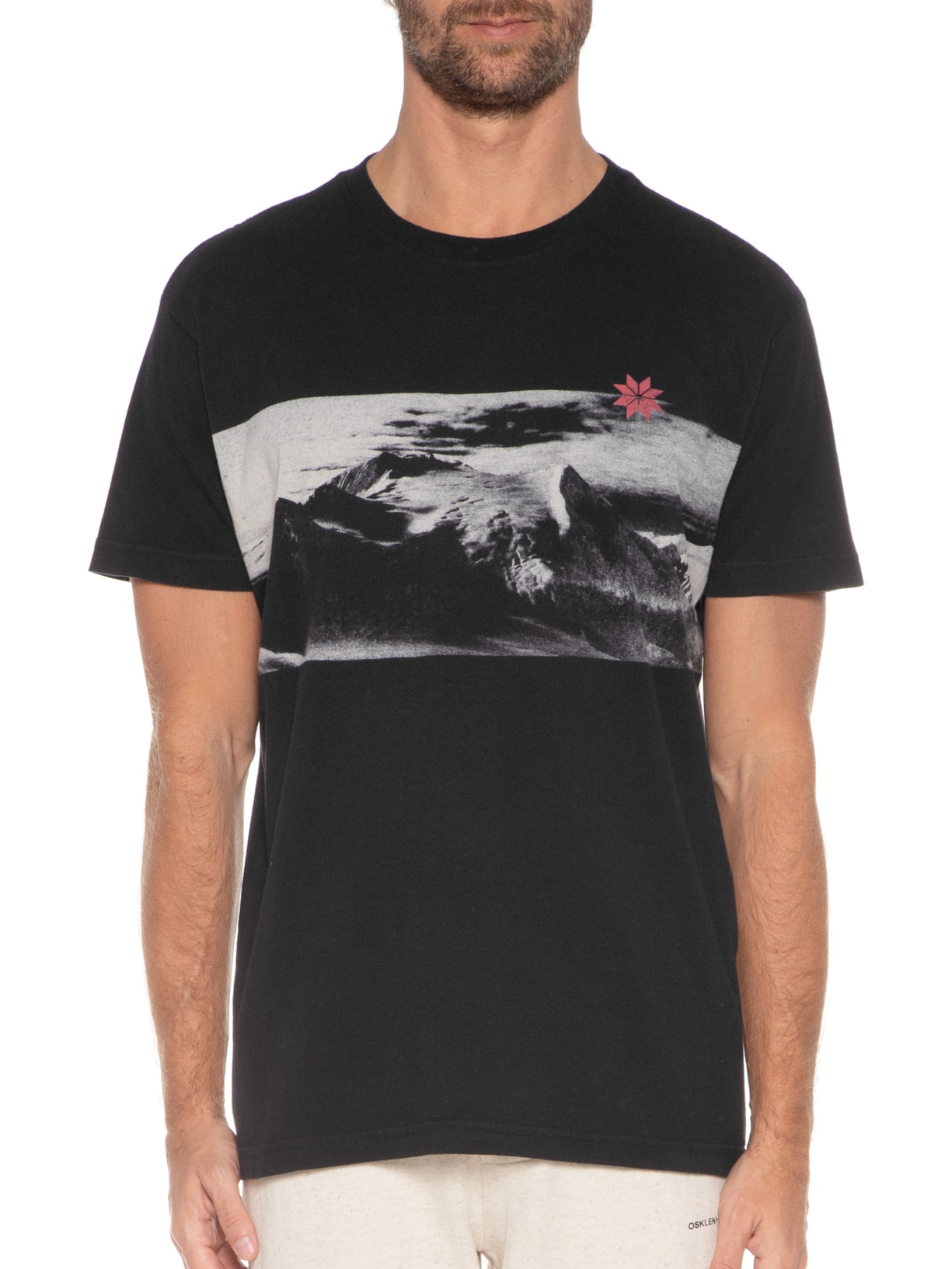 Camiseta Masculina Vintage Mountains Preto Osklen