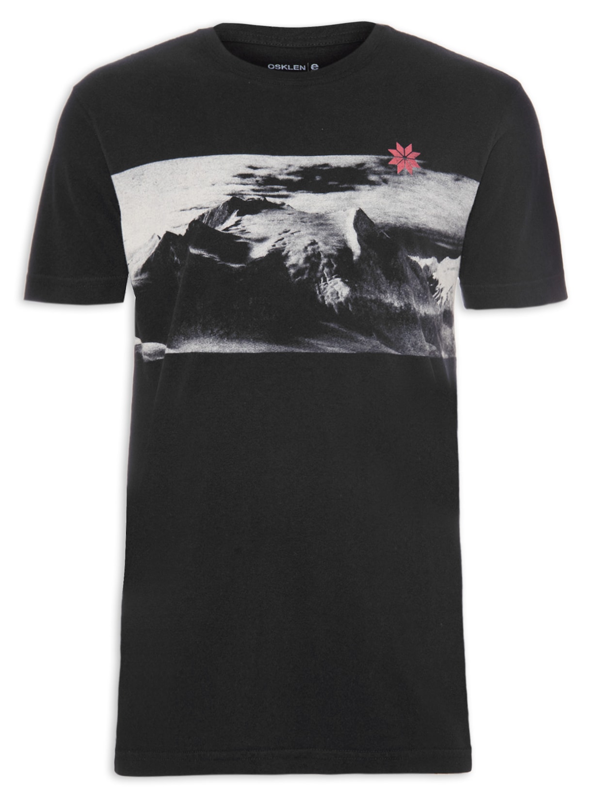 Camiseta Masculina Vintage Mountains Preto Osklen