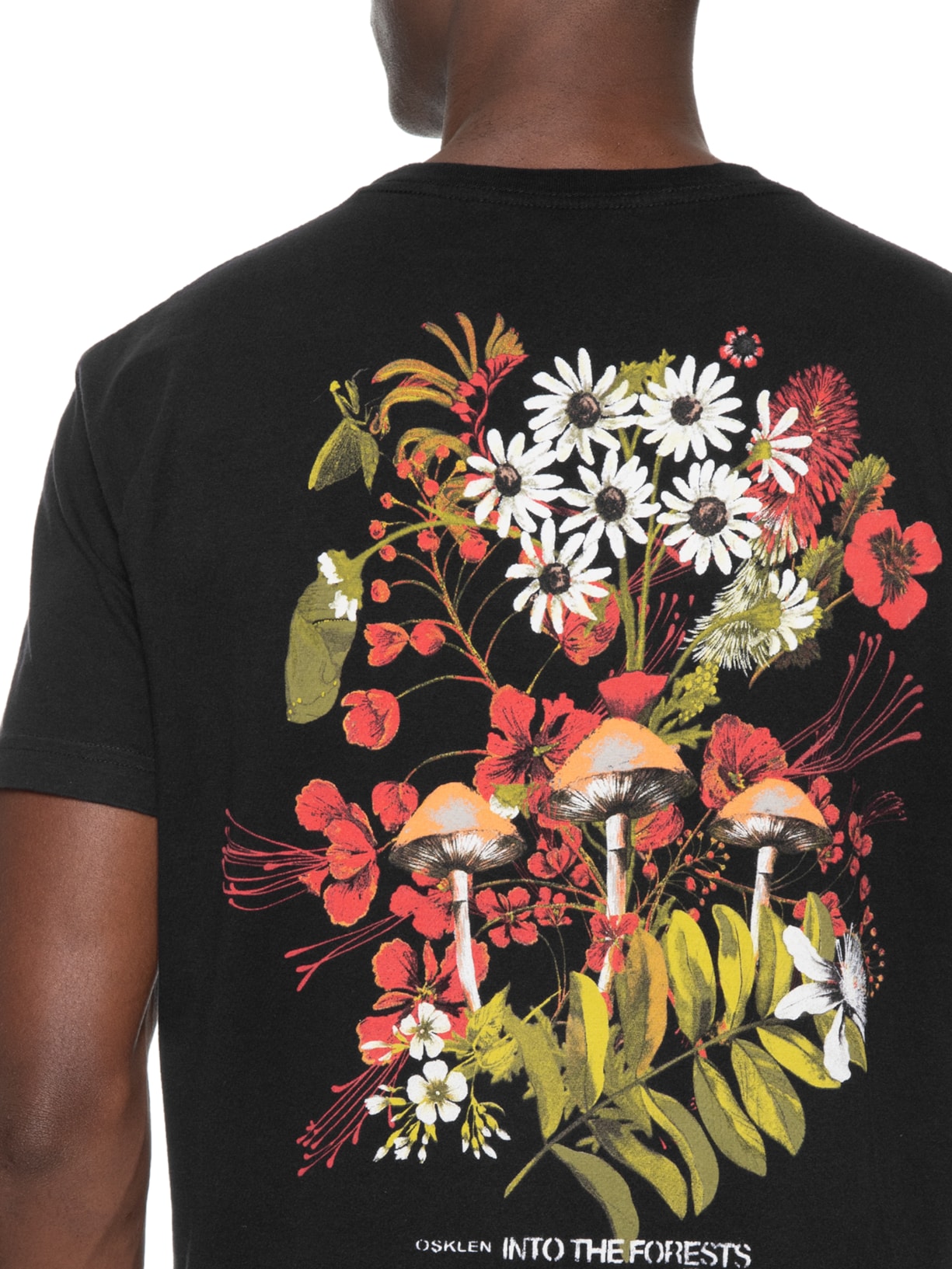 Camiseta Masculina Vintage Mushroom Nature Preto Osklen