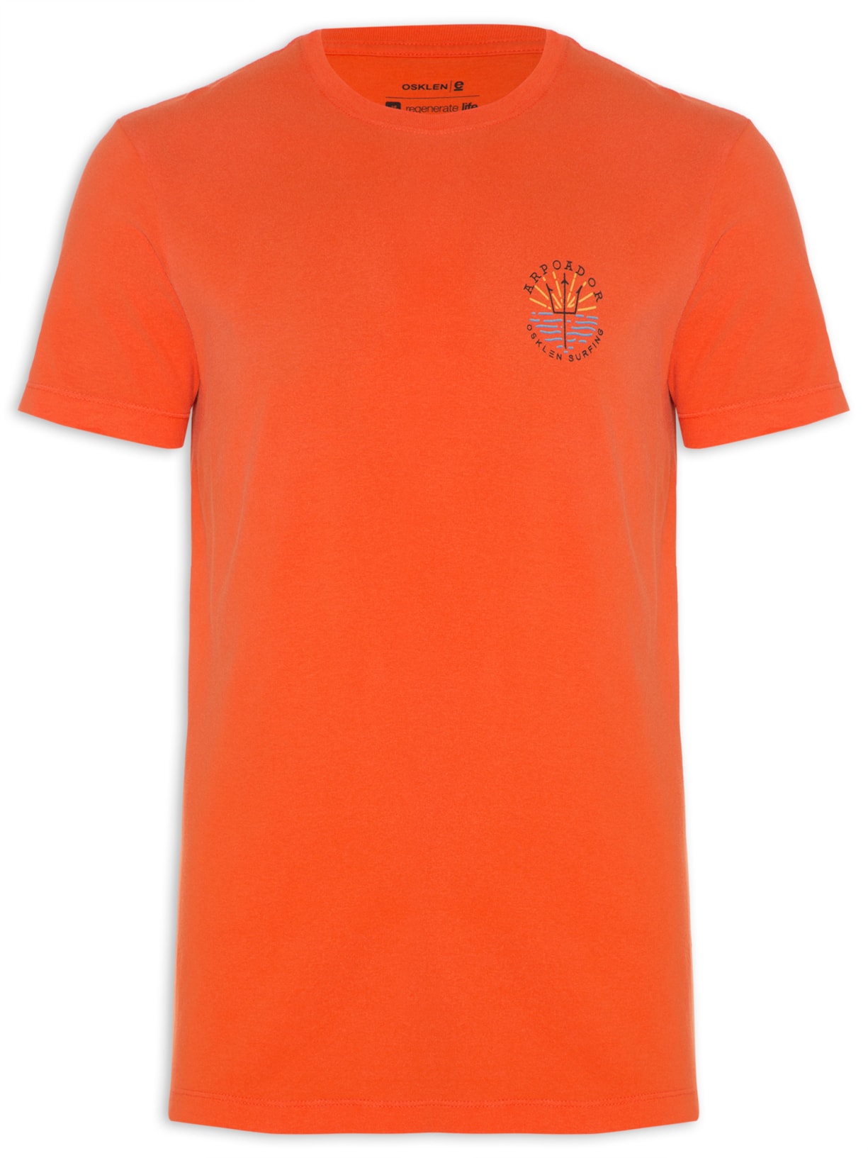 Camiseta Masculina Vintage Osksurf Hand Stamp - Laranja
