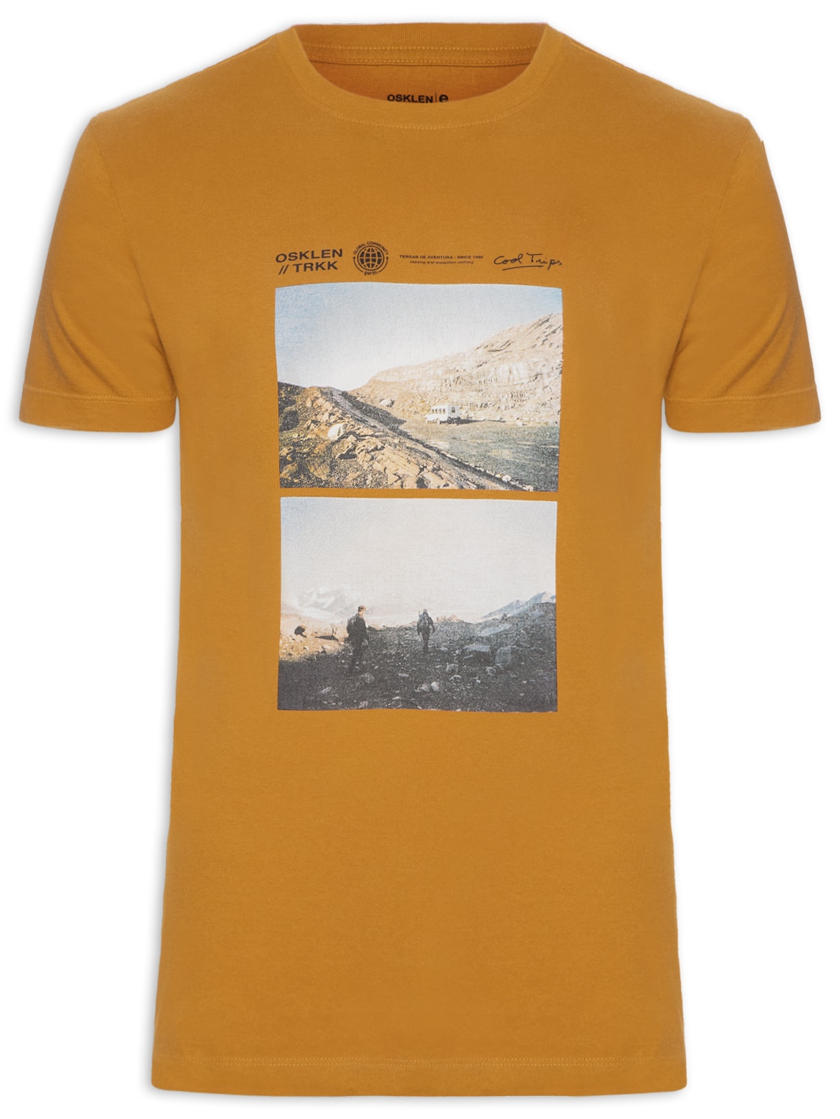 Camiseta Masculina Vintage Patagonia Trekking - Amarelo