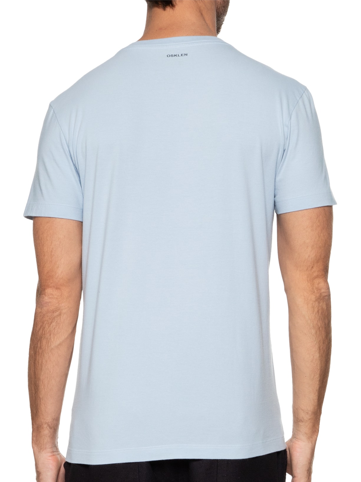 Camiseta Masculina Vintage Peixe Naive Manga Curta Azul Osklen