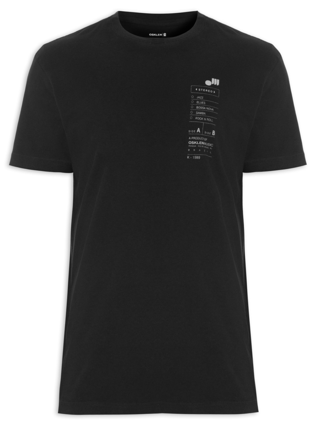 Camiseta Masculina Vintage Record Label - Preto