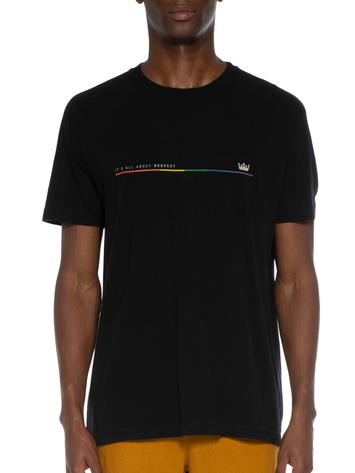 Camiseta Masculina Vintage Respect Preto Osklen