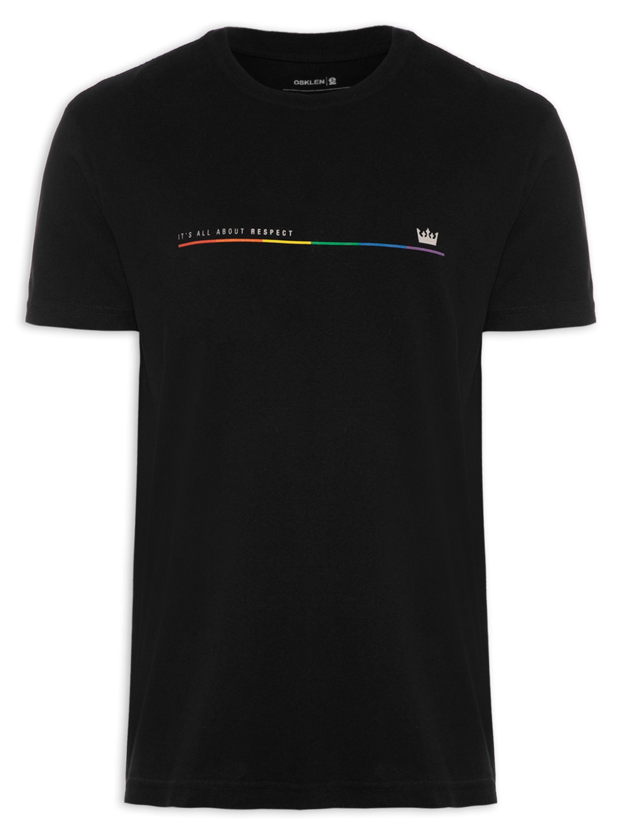 Camiseta Masculina Vintage Respect Preto Osklen