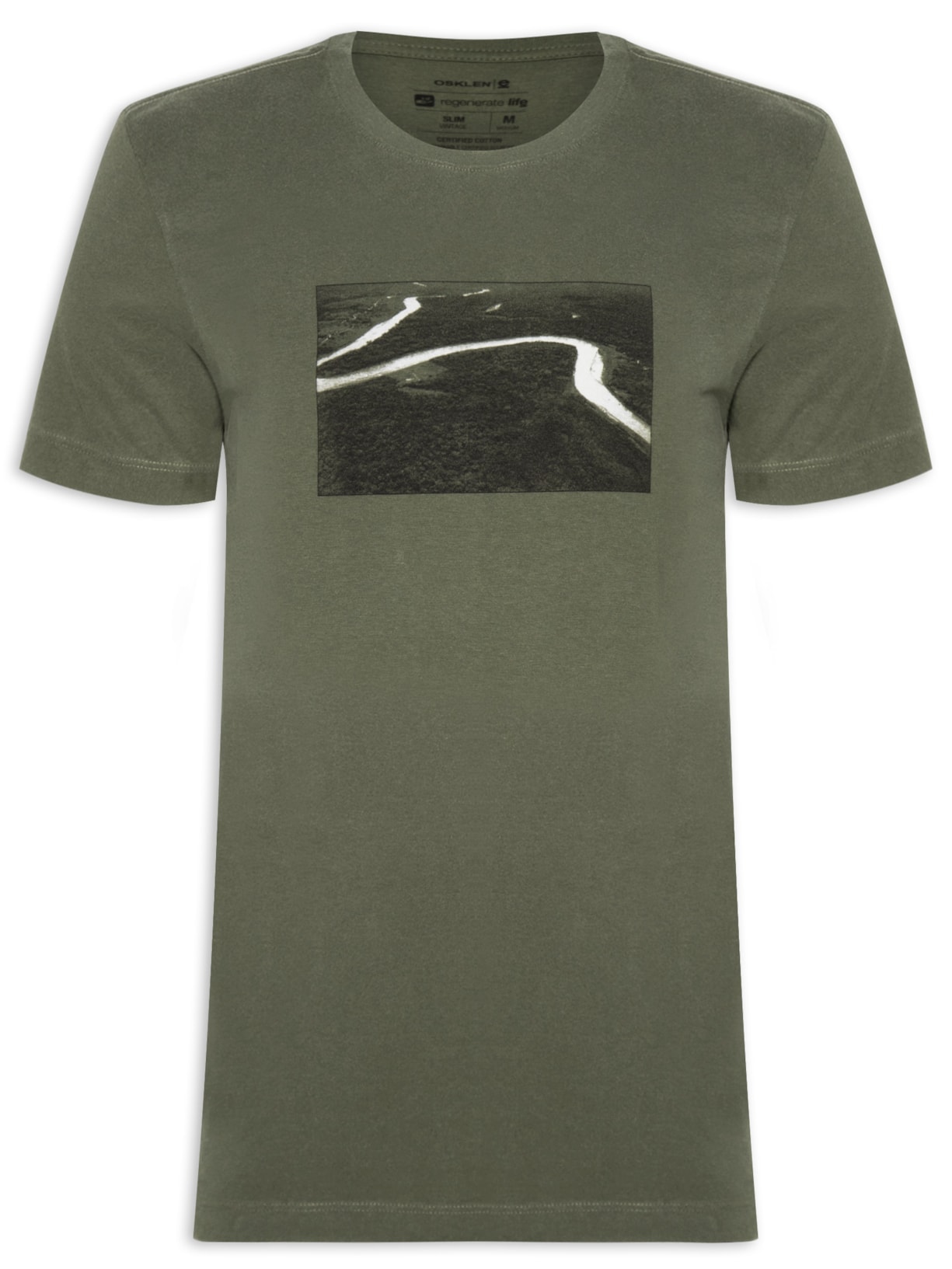 Camiseta Masculina Vintage Rio Manga Curta Verde Osklen