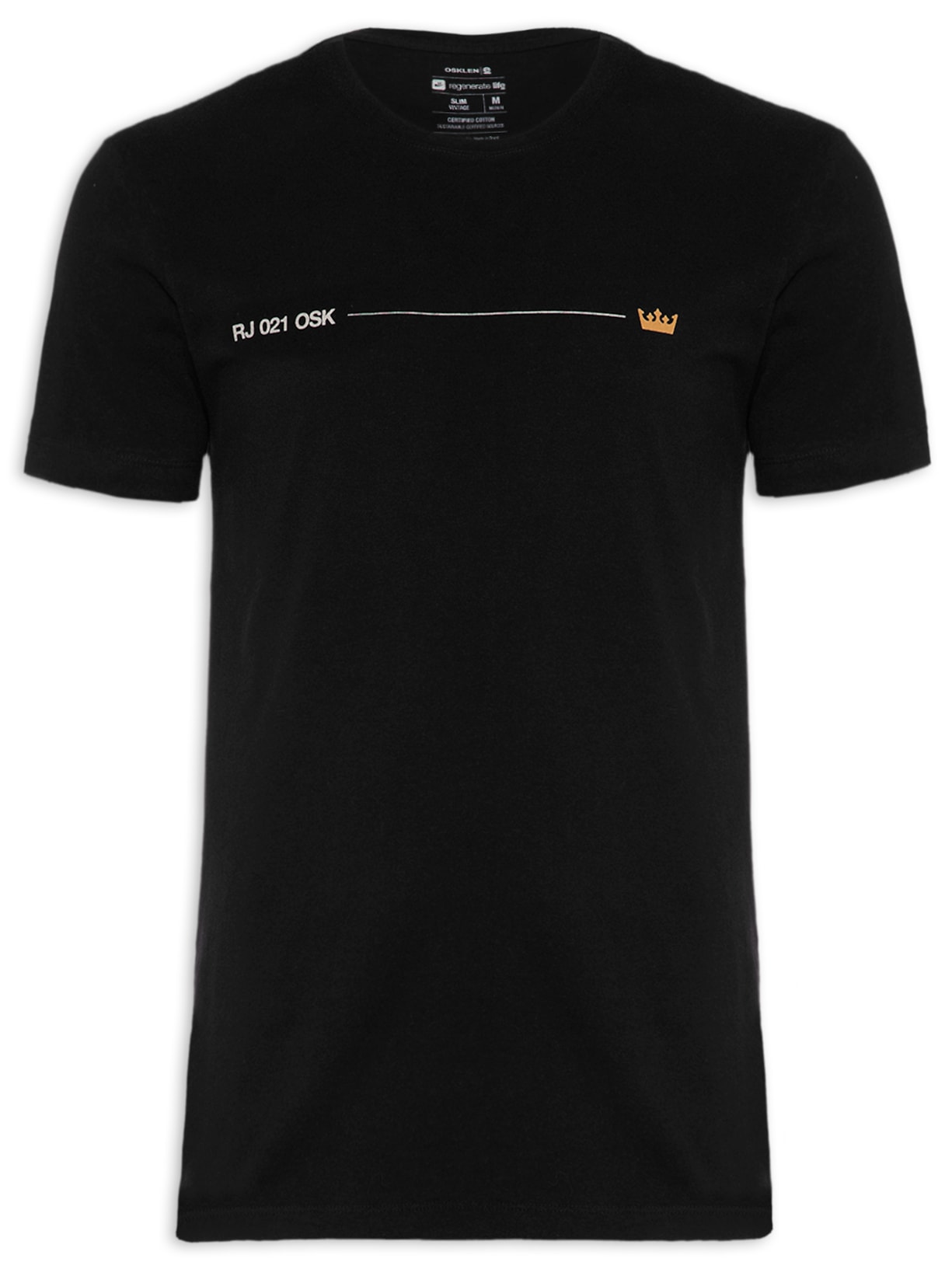 Camiseta Masculina Vintage Rj 021 - Preto