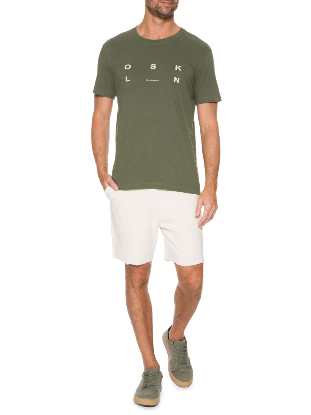 Camiseta Masculina Vintage Rj Verde Osklen